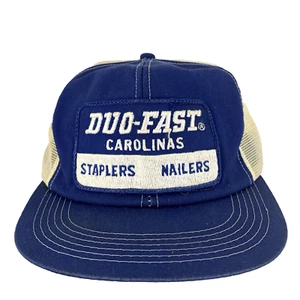 Vtg Duo Fast K-Products Patch Hat Logo USA Mesh Snap Back Trucker Baseball Cap - Picture 1 of 10