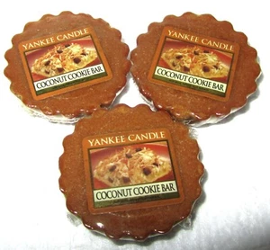 LOTTO 3 Candele Yankee ritirate "COCONUT COOKIE BAR" crostate cera scioglie ~ RARA ~NUOVE - Foto 1 di 3