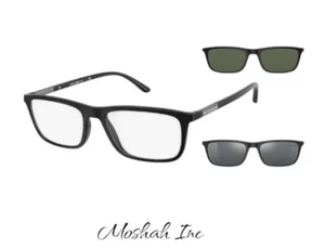 Emporio Armani Men's EA4160 Prescription Eyewear Frames with Two Interchangeable - Picture 1 of 12
