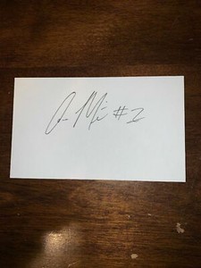 ASHTON MITCHELL - BASKETBALL- AUTOGRAPH SIGNED - INDEX CARD -AUTHENTIC - C395