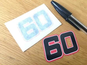 Peter Hickman Race Number 60 (Very Small Pair) - UK SELLER - Picture 1 of 1