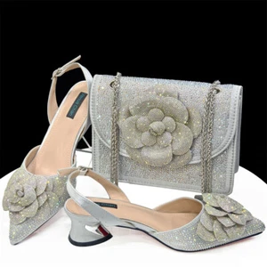 Shoes And Bag Set Designer African Italian Party Shoes With Matching Bag Sandals - Picture 1 of 13