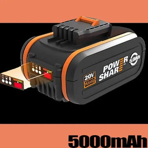 5,0Ah Akku Für Worx 20V WA3551.1 WA3553 WA3556 WX390 Li-Ion Ersatz Batterie - Bild 1 von 10