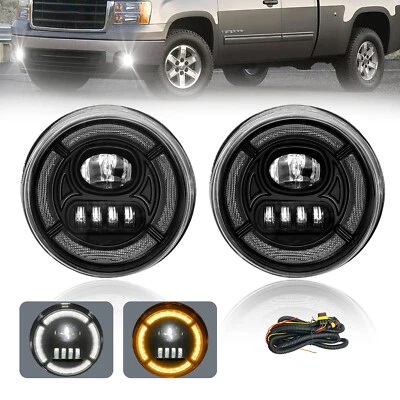 Faros antiniebla LED + DRL para GMC Sierra 1500 2007-2013 2007-2014 2500HD 3500HD Foto 1 de 4