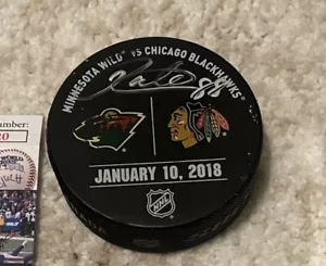 PATRICK KANE CHICAGO BLACKHAWKS Autograph Signed Warmup Puck JSA COA #1 - Picture 1 of 4