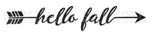 PLANTILLA Otoño Acción de Gracias**Hola otoño con flecha**para signos Almohada de lona de otoño - Imagen 1 de 1