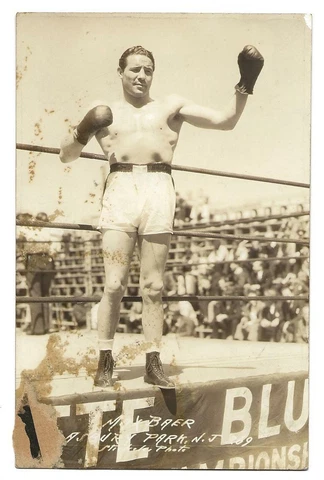 Vintage Original 1930s Max BAER RPPC Boxing Postcard Cover