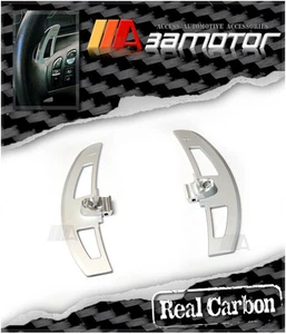 Silver Aluminum Shift Steering Wheel Paddle Shifter Paddles fits BMW SMG E46 M3 - Picture 1 of 1