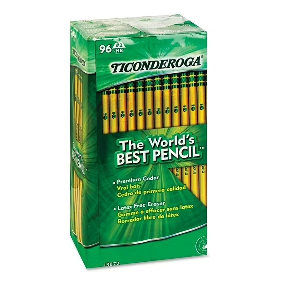 12 Pack #2 HB Soft Ticonderoga Pencils" (96 pencils total) - Image 1 of 1