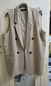 NEXT Womans Tayloring Brown Waistcoat Size 22 - Picture 1 of 5