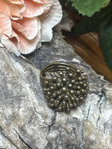 53. Vintage Pal Kepenyes STYLE Bronze Starburst Ring 5.25s, 10.8g - Afbeelding 1 van 24
