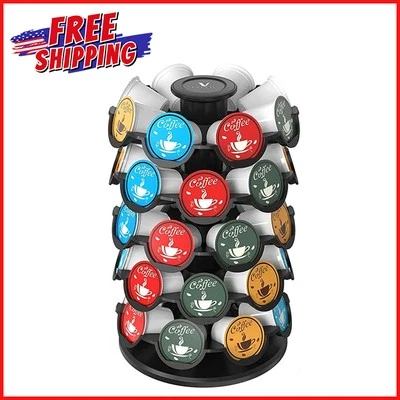 COFFEE POD STORAGE CAROUSEL HOLDER Organizer Rotation Stand 40 Keurig K-Cup Pods - Image 1 of 4