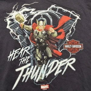 Harley-Davidson x Marvel Thor Hear the Thunder T-Shirt Herren XL Schwarz Okoboji IA - Bild 1 von 8