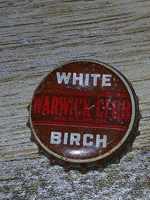 Vintage Scarce Rhode Island Warwick Club White Birch Cork Lined Bottle Cap - Image 1 of 2