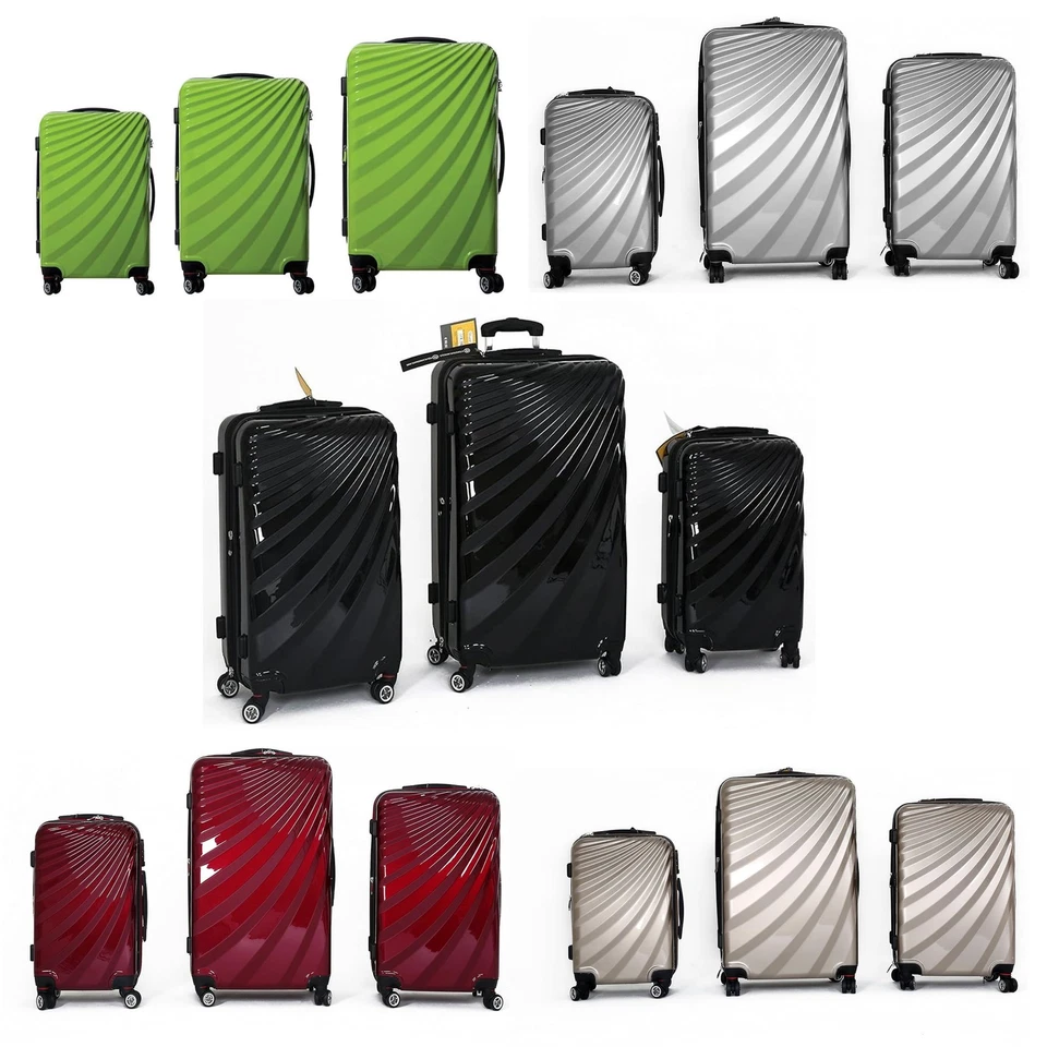Valigia da viaggio valigia rigida trolley set valigie ruote M-L-XL - set in 5... - Immagine 1 di 1
