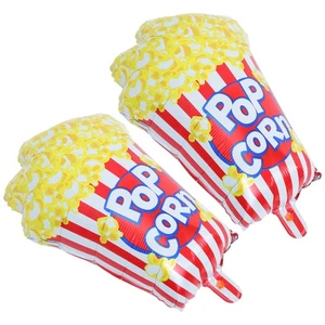 2 Pcs Ballon De Pop-corn Ballons À Thème Nourriture Décorations Fête Film - Photo 1/12