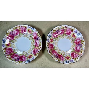 2 platillos rosas Royal Albert Serena - Imagen 1 de 3