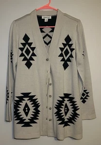 Coldwater Creek Gr. Small vorne offen geknöpft Strick Tunika Cardigan - Bild 1 von 4