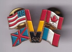 RARE PINS PIN'S .. ARMEE ARMY DEBARQUEMENT D-DAY 1944 VICTORY FLAGS 50 ANS ~FZ - Imagen 1 de 1