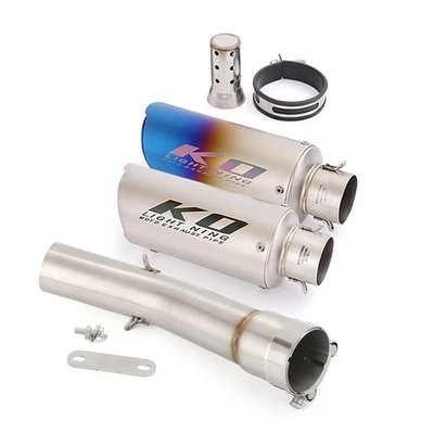 Tubo de escape tubo de enlace medio 250 mm silenciadores deslizables para Yamaha FZ1 2006-2015 Foto 1 de 4