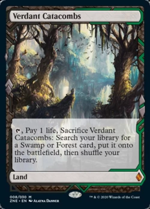 MTG English Verdant Catacombs NM Foil Zendikar Rising Expeditions - Image 1 of 1