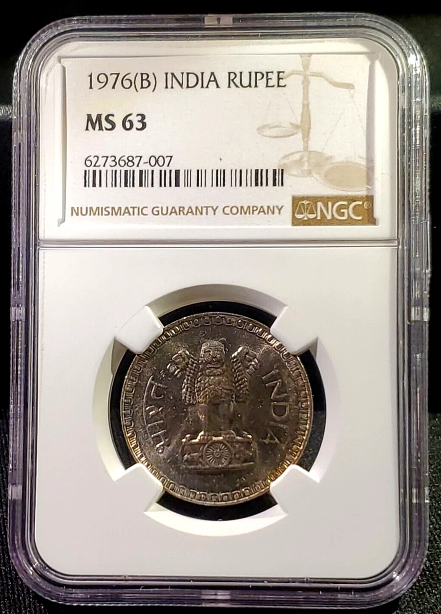 ビカニール MS63 ルピー銀貨 india rupee インド NGC 1912-B India - 1 Rupee - MS63 - NGC | eBay