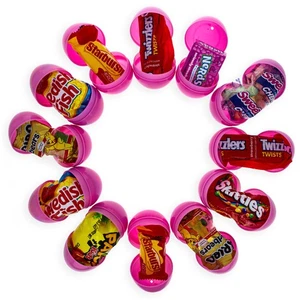 Set of 12 Delightful Candy-Filled Pink Easter Eggs 2.25 Inches - Picture 1 of 1