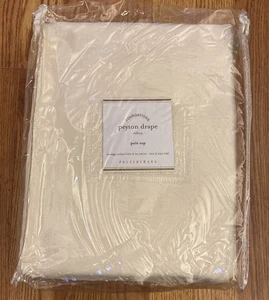 POTTERY BARN Peyton Drape Curtain Panel Pole Top  Beige Cotton 100 x 96 - Picture 1 of 4