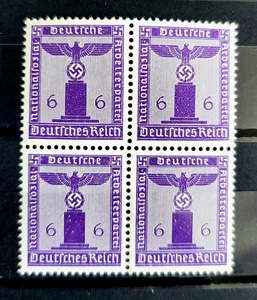 1942 German Block of 4 Stamps Officials EAGLE ON THE BASE 6 rpf MNH /502 - Picture 1 of 1
