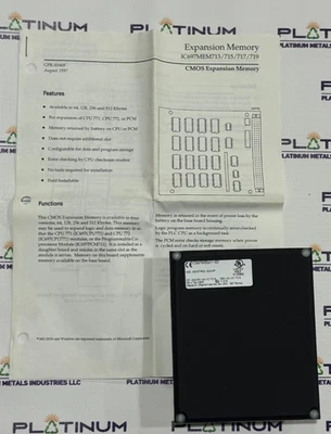 GE Fanuc IC697MEM713D Expansion Memory Module-64KB CMOS for Series 90-70 PLC - Image 1 of 4