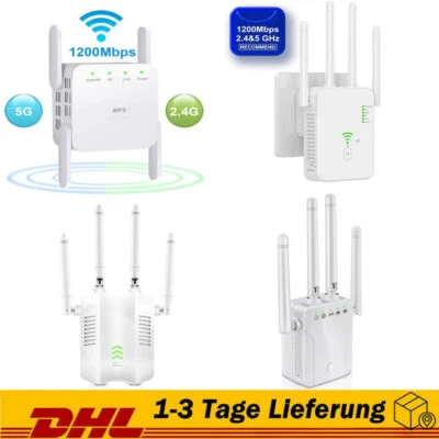 1200Mbps WLAN Repeater Router Range Wifi Signal Verstärker Access Point Booster* - Bild 1 von 4