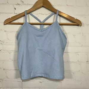 Athleta Girl Shirt Size Large 12 Blue Athletic Cheer Tank Cami - Picture 1 of 8