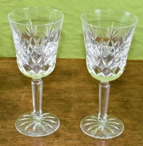 Paar Lenox Charleston 6 3/4" Stiel Kristall Wein/Wasser Kelche Gläser - Bild 1 von 6