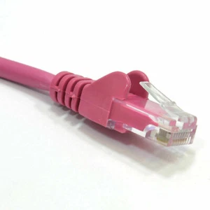 25cm Pink Network Ethernet RJ45 Cat5E-CCA UTP PATCH 26AWG Cable 0.25m - Afbeelding 1 van 8