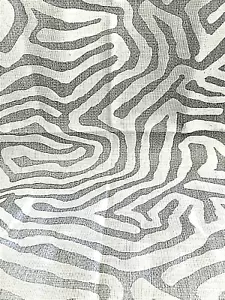 Zebra Animal Large Bold Print Designer Upholstery Canvas Fabric Gray 41"x 60" - Picture 1 of 7