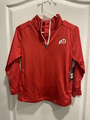 Champion 1/4 Zip Youth  Pullover,  Red Pockets University Of Utah Utes - Image 1 of 4