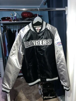 CHAQUETA DE SATÉN MITCHELL NESS NFL SUPER BOWL OAKLAND RAIDERS TALLA L  Foto 1 de 4