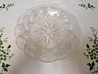 VINTAGE  ROUND CLEAR GLASS SERVING - CANDY DISH W/SCALLOPPED EDGE 7? DIA