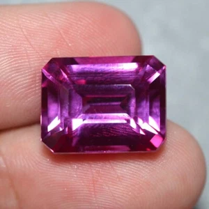 17.90 Ct 16x12.5 MM Magenta Pink Purple Sapphire Lab Created Corundum VDO V2813 - Picture 1 of 4
