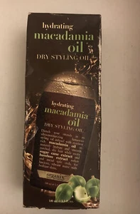 OGX Hydrating Macadamia Oil Dry Styling Oil, Drench Your Strands, 3.3 Fl Oz. - Picture 1 of 24