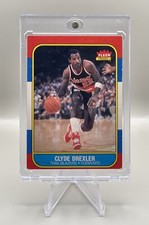1986-87 Fleer #26 Clyde Drexler Rookie Card RC - Portland Trailblazers