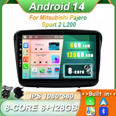 For Mitsubishi Pajero Sport 2 L200 6GB+128GB Android 14 Car Stereo GPS Head Unit - Image 1 of 4