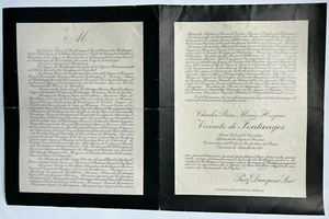 Viscount Fontanges Vaublanc Faire Part Cherisey x .Plessis Argentre 1921 - Picture 1 of 3