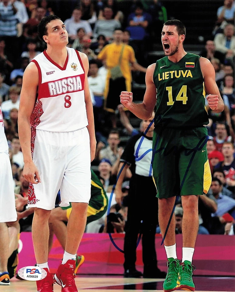 Jonas Valanciunas signed 8x10 photo PSA/DNA Lietuva Autographed - Image 1 of 1