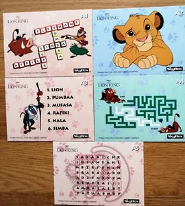 Lion King / König der Löwen Series 2 Activity Trading Card Set Of 5 A1-A5 - Bild 1 von 2
