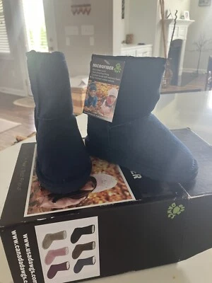 Nuevas botas Dawgs Microfibra Pull-on niños 4/5 piel de oveja forradas espuma viscoelástica azul marino Foto 1 de 4