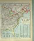 1881 Letts Mappa Eastern Stati Uniti North America Florida New York Georgia