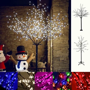 Christmas Light Blossom Tree Lit LED Outdoor 5ft 6ft 7ft 8ft Garden Decoration - Picture 1 of 151