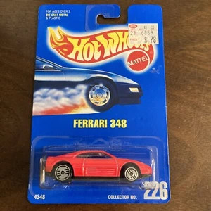 1991 Hot Wheels Ferrari 348 Pink W/ Silver UHs Collector # 226 NIP - Picture 1 of 2