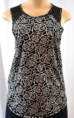 Nuevo con etiquetas Camiseta sin mangas Lululemon Sculpt Posey negra blanca CDSW/BLK talla 4 6 8 NUEVA UPF 50 Foto 1 de 3